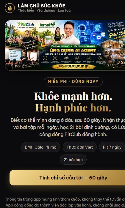 Ứng dụng Làm Chủ Sức Khỏe trên điện thoại