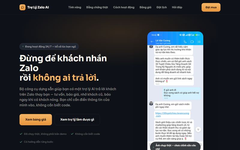 Trang Trợ Lý Zalo AI