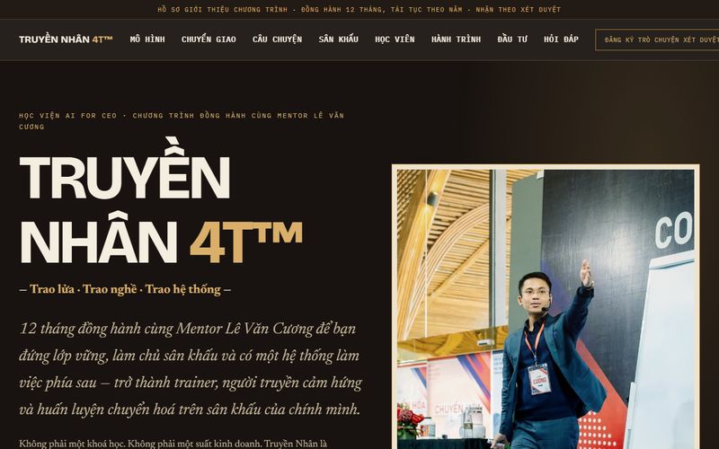 Trang Truyền Nhân 4T của Mentor Lê Văn Cương