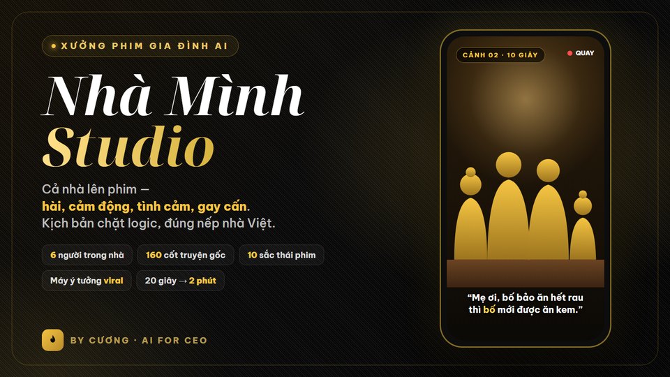 Ảnh bìa ứng dụng Nhà Mình Studio, xưởng phim gia đình AI