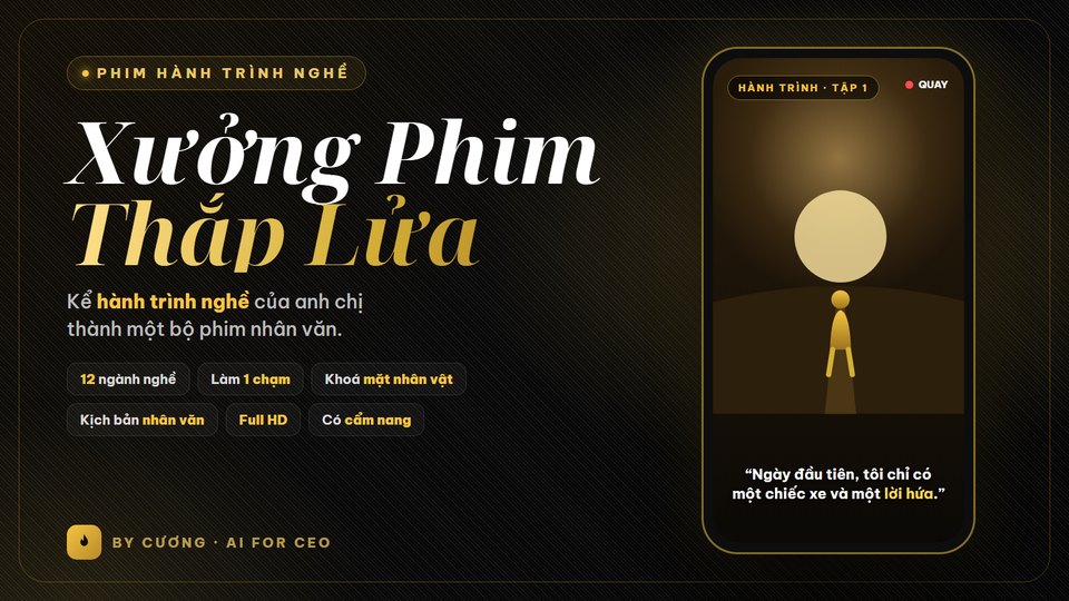 Giao diện ứng dụng Xưởng Phim Thắp Lửa